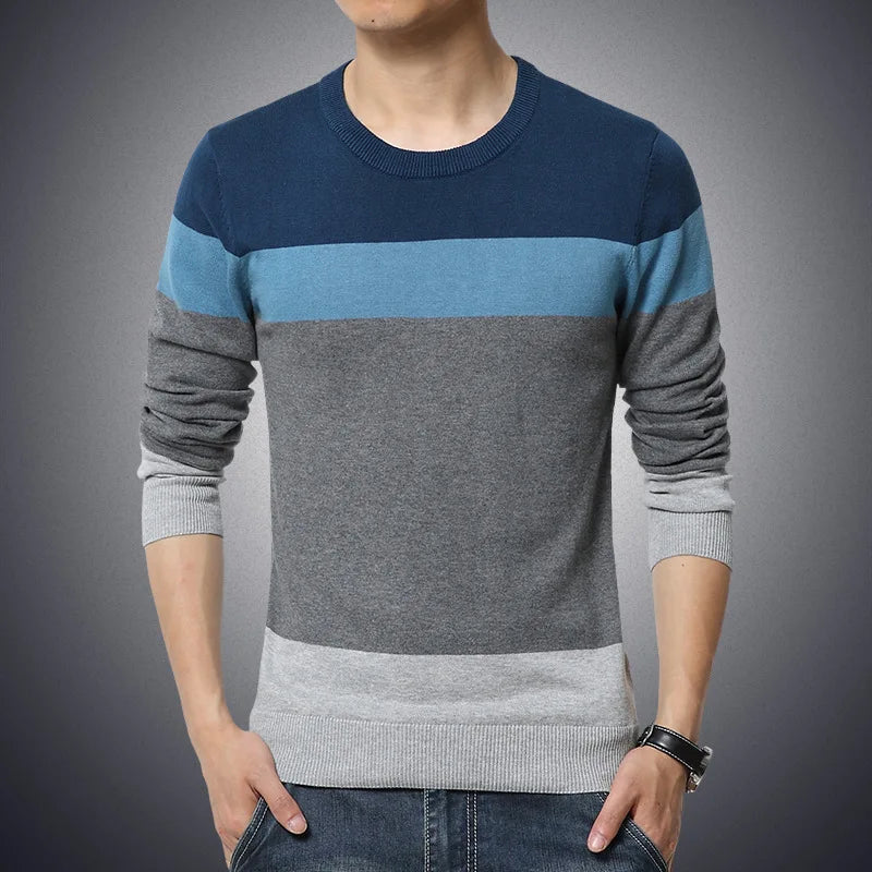 Autumn Stripe Slim Sweater
